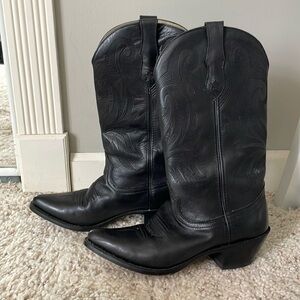 Cowboy Western Boots (Black Leather)